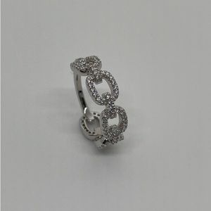 Sterling Silver Link Ring/ Size 6